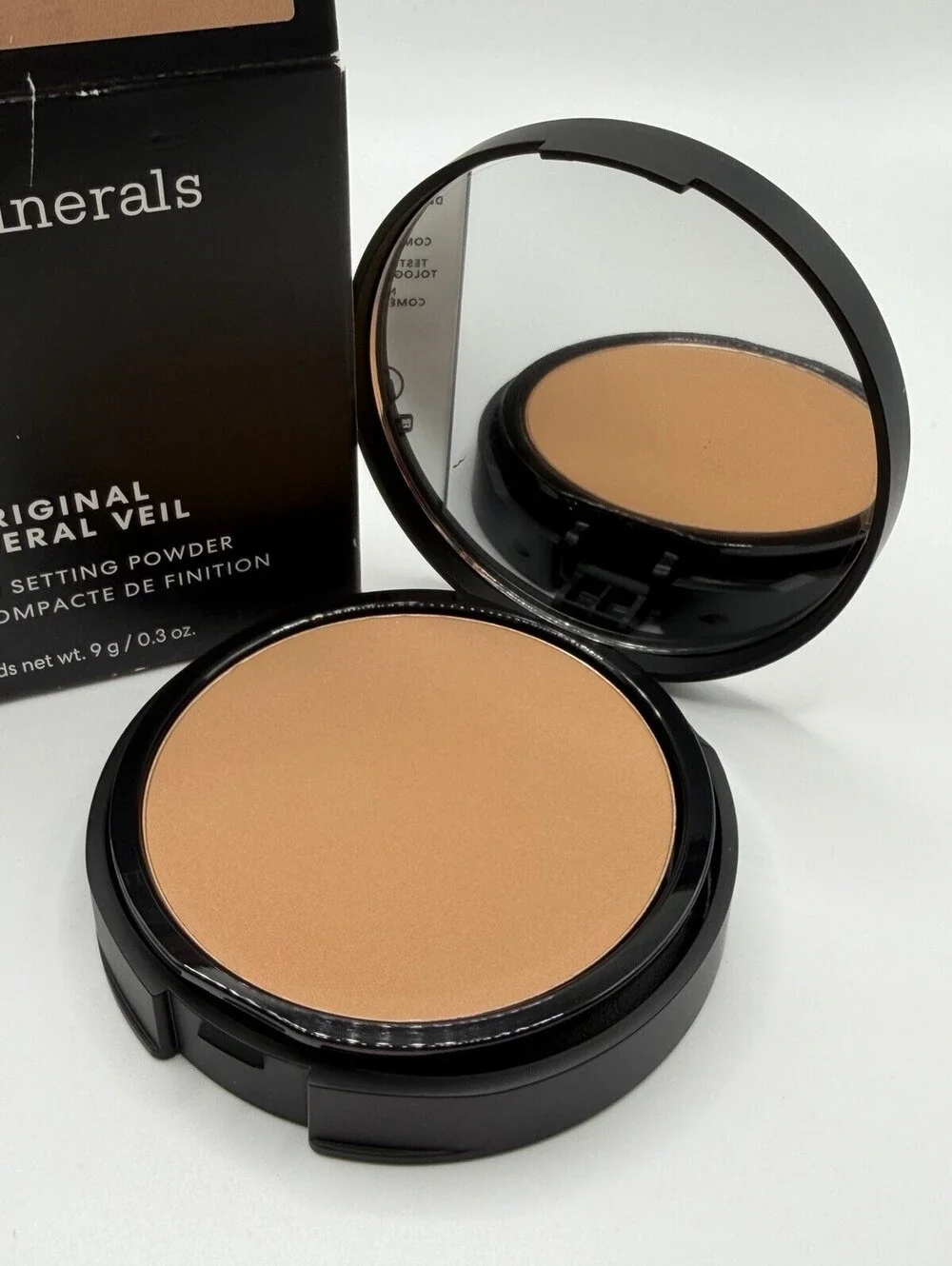 bareMinerals Original Mineral Veil Pressed Setting Powder Sheer Tan 9g NIB Full